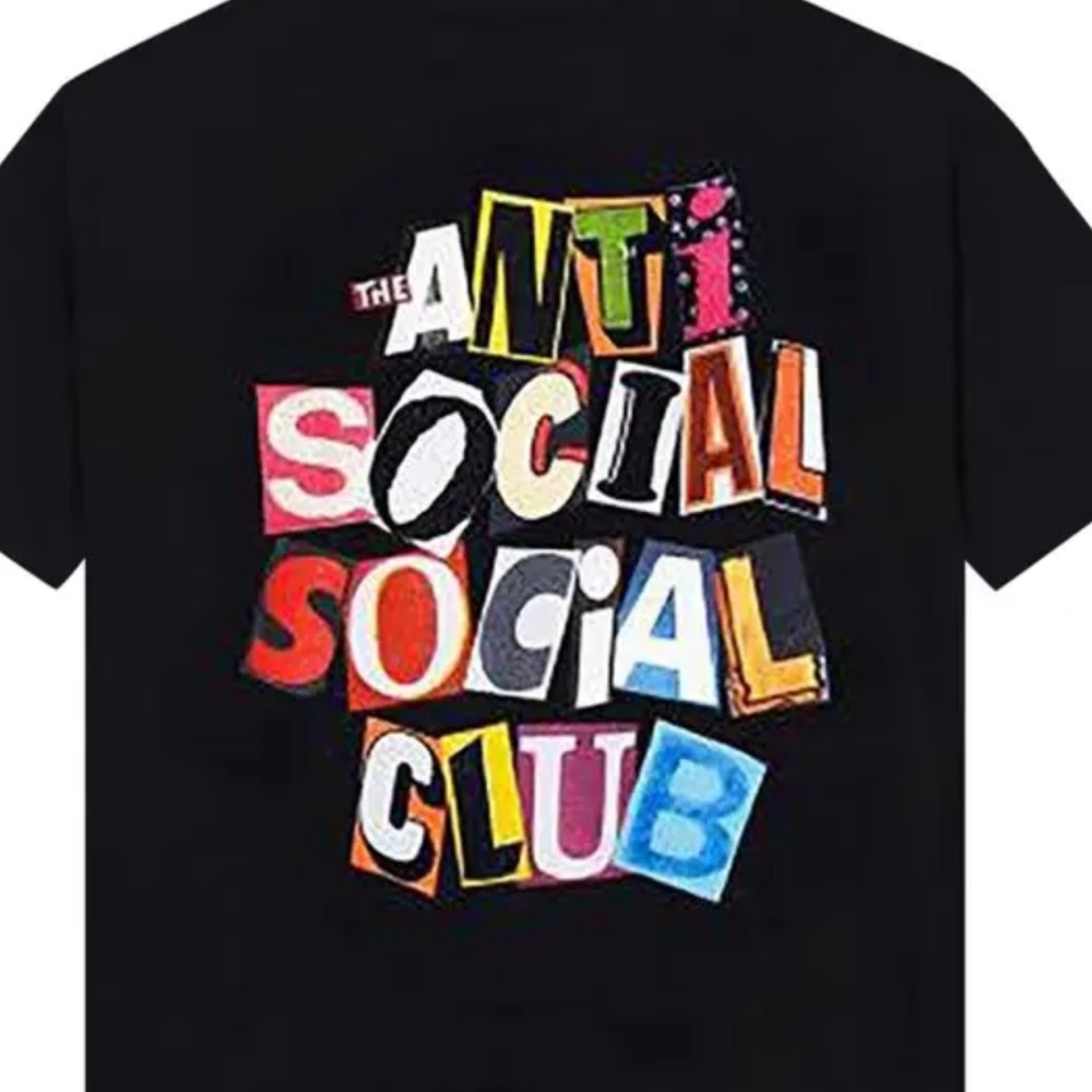 Anti Social Social Club Black CutOut Letters Short Sleeve Tee